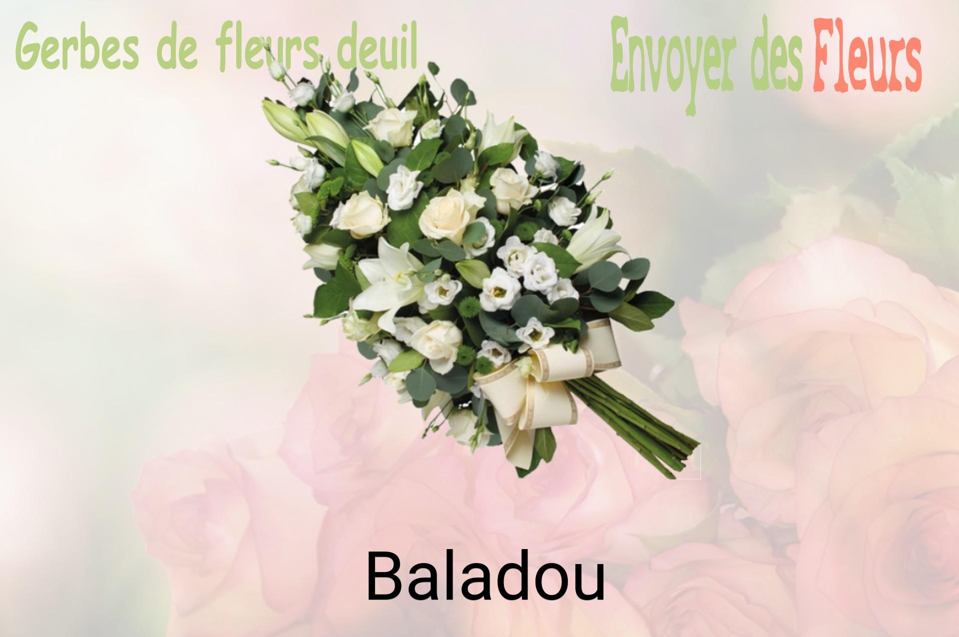 Gerbe de fleurs de deuil livrée à Baladou